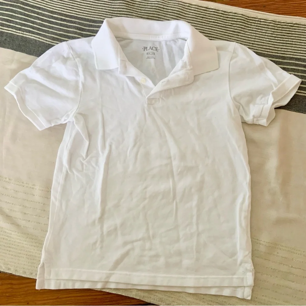Children’s Place White Polo Shirt size 7/8